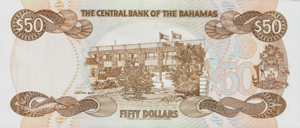  Банкнота Багамские острова 1984 год 50     UNC
