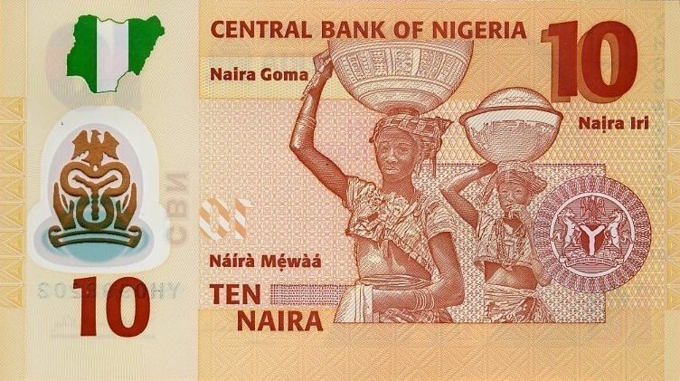 (,) Банкнота Нигерия 2011 год 10 найра  Пластик  UNC