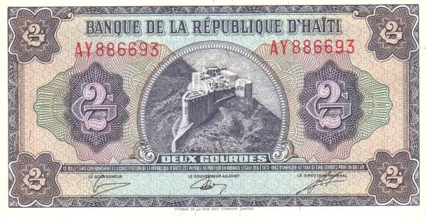  Банкнота Гаити 1986 год 2     UNC