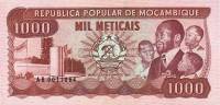 (,) Банкнота Мозамбик 1983 год 1 000 метикалов "Самора Машел"   UNC