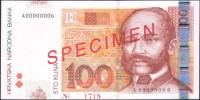 (,) Банкнота Хорватия 2002 год 100 кун "Иван Мажуранич"   UNC
