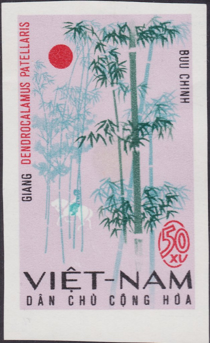 (1967-009) Марка Вьетнам &quot;Дендрокаламус чашевидный&quot;   Бамбук I Θ