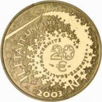 (№2003km1360) Монета Франция 2003 год 20 Euro (Сказка - Алиса в Стране Чудес)