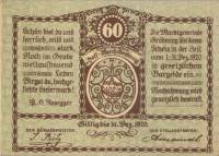 (№1920) Банкнота Австрия 1920 год "60 Heller"