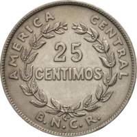 (№1937km175) Монета Коста-Рика 1937 год 25 Ceacute;ntimos