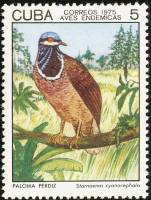 (1975-039) Марка Куба "Голубоголовый перепел"    Птицы III Θ