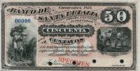 (№1875P-S190s) Банкнота Мексика 1875 год "50 Centavos"