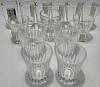 Набор стопок 13 шт стекло хрусталь СССР (сост. на фото)