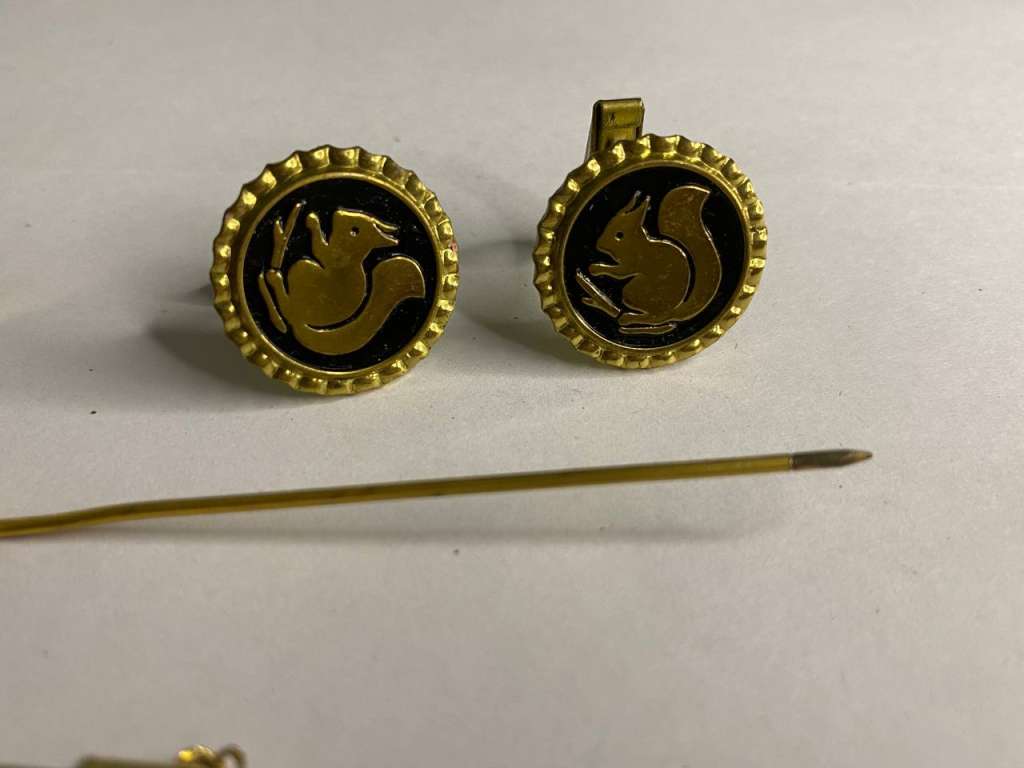 Запонки 2 пары, брошь, шляпная булавка СССР