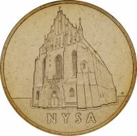 119 Монета Польша 2006 год 2 злотых Ныса  Латунь  UNC
