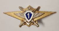 Копия: Знак  "МО РФ офицерский состав" 1 класс с удостоверением на винте