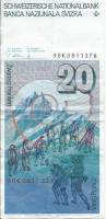 (,) Банкнота Швейцария 1990 год 20 франков "Орас Бенедикт де Соссюр"   UNC
