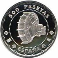 () Монета Испания 2001 год 500  ""   Биметалл (Серебро - Ниобиум)  UNC