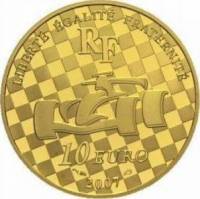 () Монета Франция 2007 год 10 евро ""   Биметалл (Платина - Золото)  UNC