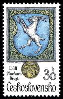 (1979-023) Марка Чехословакия "Козел"    Гербы с изображениями животных III Θ