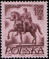 (1956-023) Марка Польша "Ю. Понятовский"   Памятники Варшавы I Θ