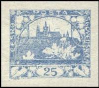 (1918-012) Марка Чехословакия "Собор Св. Николая (Серо-голубая)"    Градчаны (Стандартный выпуск) II