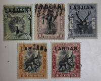 (--) Набор марок Борнео "5 шт."  Гашёные  , II Θ