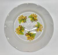 Блюдо фарфоровое цветы, Рига, СССР