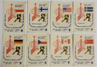 Набор спичечных этикеток "Хоккей",  8 шт, СССР (сост. на фото)