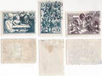 1938-38-40 Серия Набор марок 3 шт СССР  Дети страны Советов II Θ