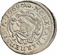 (№1669km35(bern)) Монета Швейцария 1669 год 10 Kreuzer