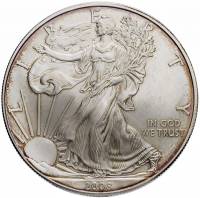 (2008) Монета США 2008 год 1 доллар "Шагающая Свобода"  Серебро Ag 999  UNC