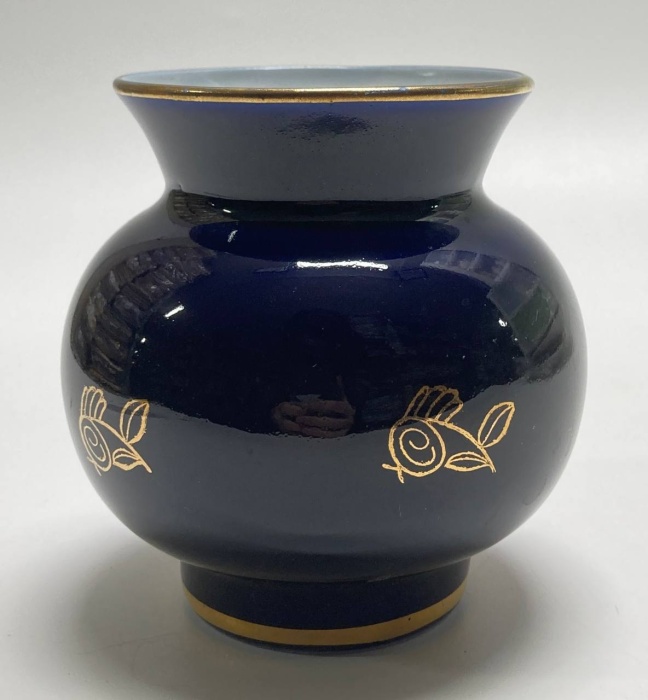 Ваза, Кобальт, позолота, ЛФЗ