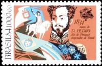 (№1984-2068) Марка Бразилия 1984 год "150 лет смерти Педру я", Гашеная