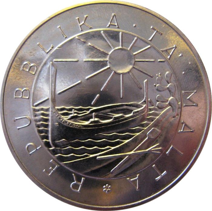 (1984) Монета Мальта 1984 год 1 лира &quot;ФАО. Всемирная конференция по рыболовству&quot;  Медь-Никель  UNC