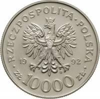 () Монета Польша 1992 год 10000  ""    AU