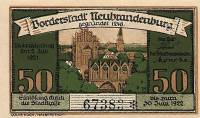 (№1921) Банкнота Германия 1921 год "50 Pfennig"