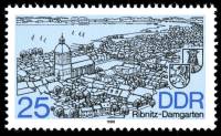 (1988-028) Марка Германия (ГДР) "Рибниц Дамгартен"    Города ГДР II Θ