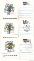 1984-140 Почтовая карточка СССР V Всесоюзный съезд филателистов      Разн виды гашения