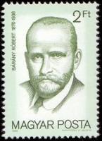 (1988-057) Марка Венгрия "Роберт Барани"    Венгерские нобелевские лауреаты III Θ