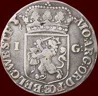 (№1715km97.3) Монета Нидерланды 1715 год 1 Gulden (Piek - 20 Stuyver)