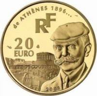 (№2003km1363) Монета Франция 2003 год 20 Euro (XXVIII Олимпийских Игр в Афинах)