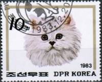 (1983-148) Марка Северная Корея "Кошка белая"   Кошки III Θ
