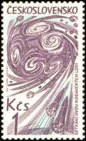 (1965-016) Марка Чехословакия "Космические аппараты"    Исследование космоса III Θ