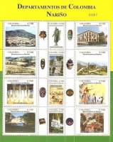 (№2004-2316) Лист марок Колумбия 2004 год "Колумбийских Департаментов Narińo", Гашеный