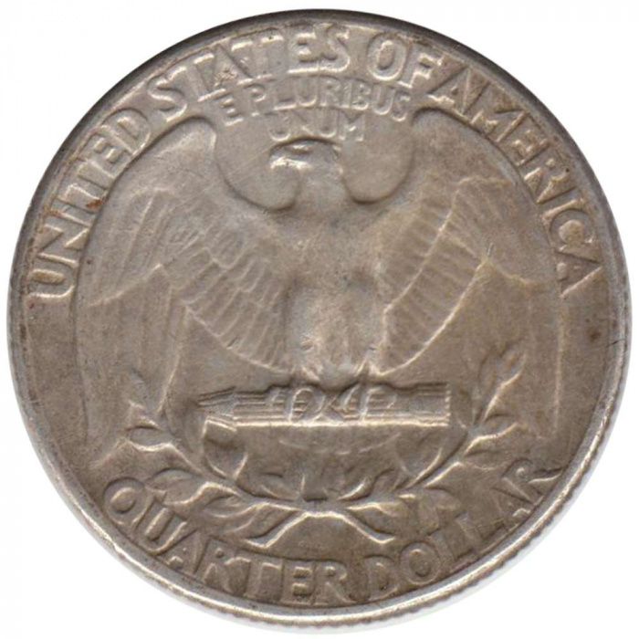 (1944) Монета США 1944 год 25 центов  1. Серебро Джордж Вашингтон  XF
