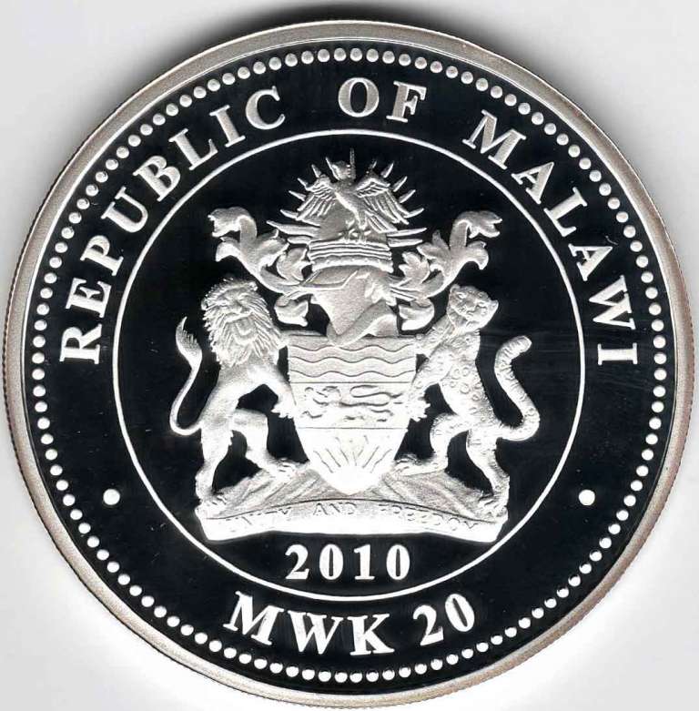 () Монета Малави 2010 год   &quot;&quot;   Серебро (Ag)  UNC