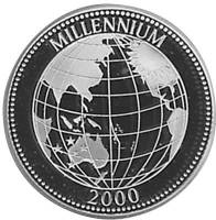 (2000) Монета Сомали 2000 год 150 шиллингов "Миллениум"  Серебро Ag 999  PROOF