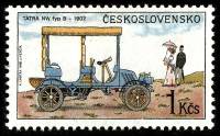 (1988-014) Марка Чехословакия "Татра В 1902"    Исторические автомобили III Θ