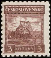 (1931-003) Марка Чехословакия "Оравский замок"    Замки (Стандартный выпуск) II Θ