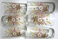 Набор стаканов Полевые цветы СССР 6 шт (сост. на фото)