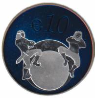 (2011) Монета Эстония 2011 год 10 евро "Эстония и будущее"  Серебро Ag 999  PROOF