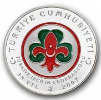 () Монета Турция 2007 год 35  ""   Биметалл (Серебро - Ниобиум)  UNC