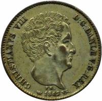 (№1842km733) Монета Дания 1842 год 16 Rigsbankskilling (5 Шиллинг Куранта)