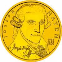 (003) Монета Австрия 2004 год 50 евро "Йозеф Гайдн. Simfonia concertante для скрипки" 1. Памятные Зо